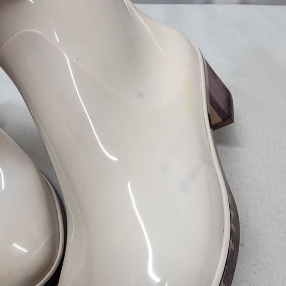 Kate Spade Puddle Rain Booties Women’s 9 White Rubber Round Toe - Picture 9 of 12